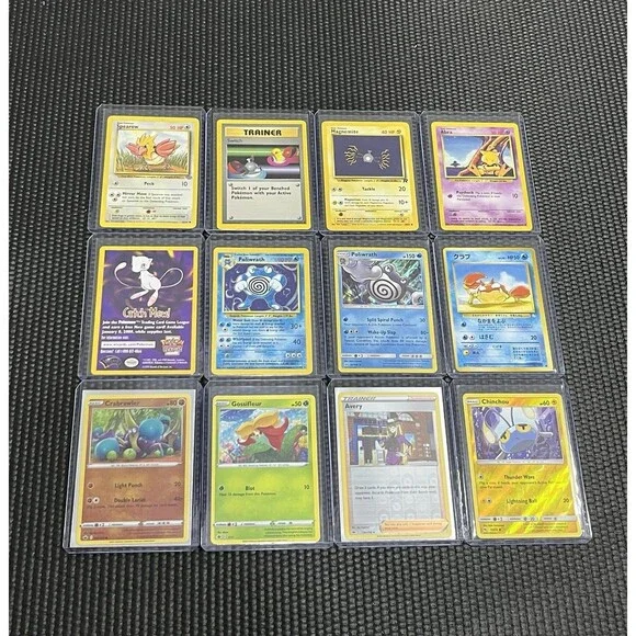 Vintage Pokemon Lot Poliwrath Holo Base Set Catch Mew League Promo 12pc
