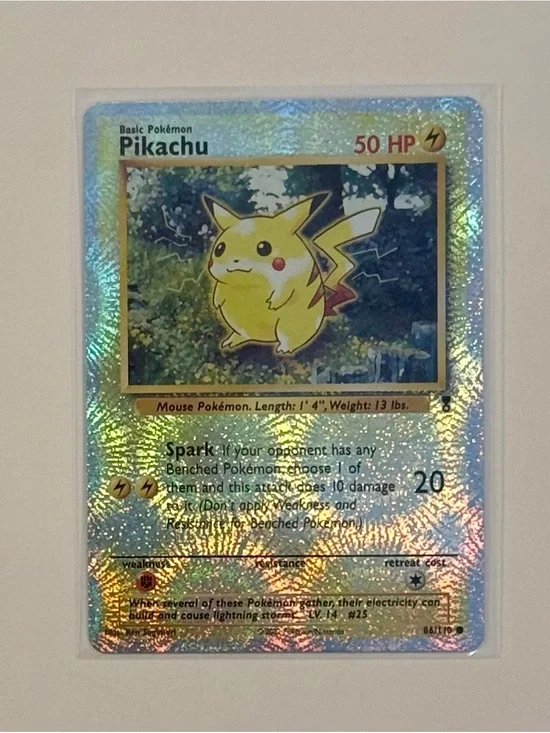 Pikachu Legendary Collection Reverse Holo Card 86/110 Fan Art DIY Custom Card