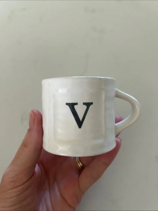 Monogram V Ceramic espresso mug