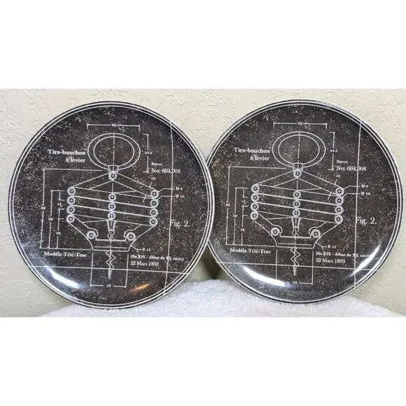 Set of 2 Tire-Bouchon by Williams-Sonoma 2011 Appetizer Plates 6-1/2