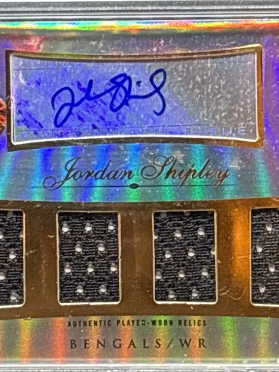 Topps Holographic  Jordan Shipley Autograph Relic Card LE 61/99