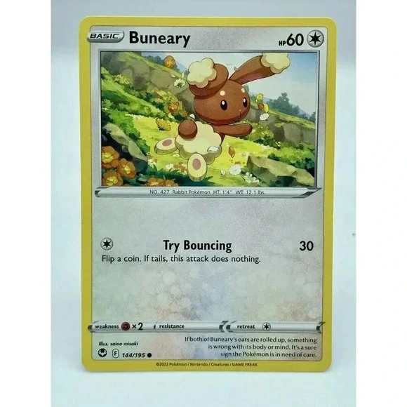 Buneary 144/195 Sword & Shield:Silver Tempest Non-Holo Pokémon TCG Mint Unplayed