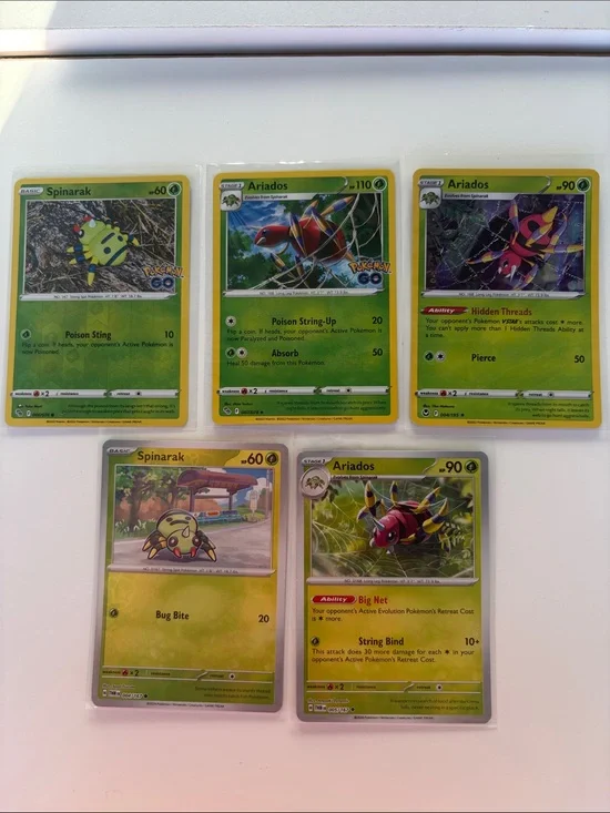 Spinarak Ariados Evolution Lot 5 Cards | Reverse Holo | ✨5/$25✨