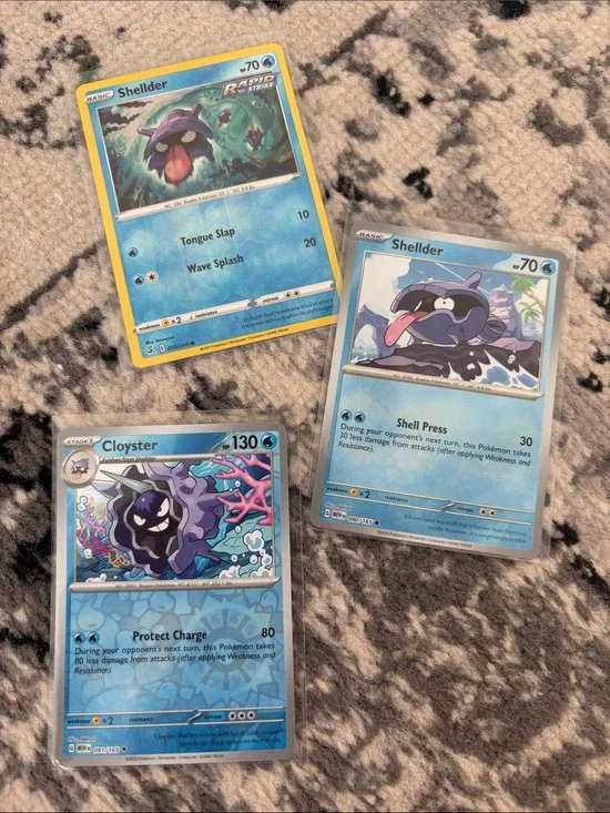 Shellder & Cloyster Evolution Lot 3 Cards | Reverse Holo | 151 | ✨5/$25✨