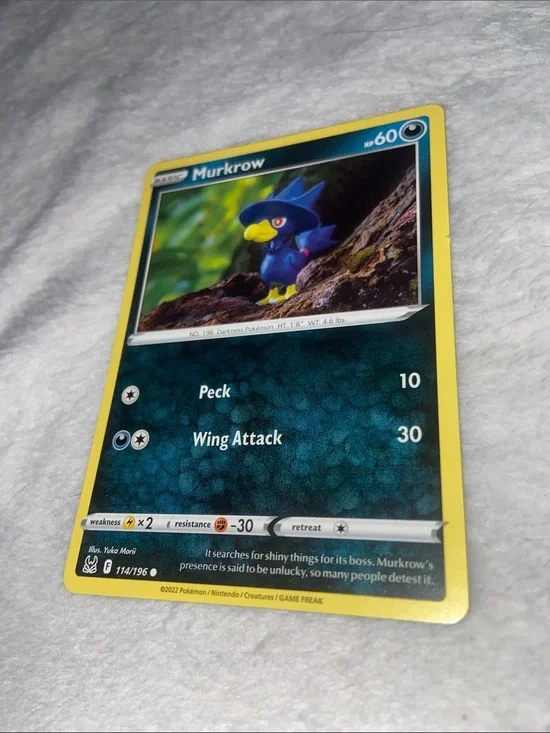 Murkrow Pokémon card (#114/196)