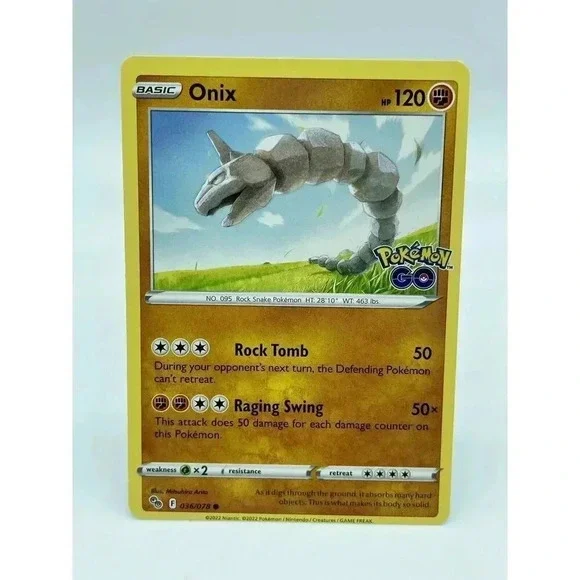 Onix 036/078 Stamped Pokémon GO‎ Non-Holo Pokémon TCG Mint Unplayed