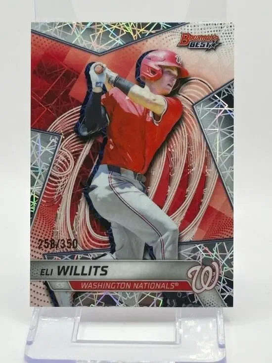 2025 Bowman's Best Eli Willits Lazer Refractor 258/350 SP Washington Nationals