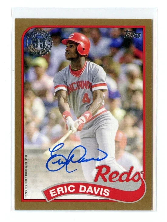 2024 Topps series 2 1989 35th Eric Davis Gold Autograph 50/50 signed auto
