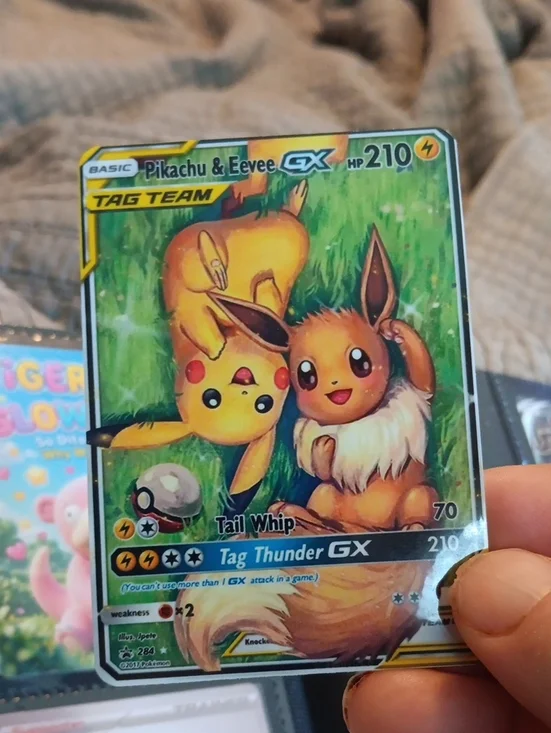 Pokémon Pikachu & Eevee GX Tag Team (Yellow/Brown) Trading Card