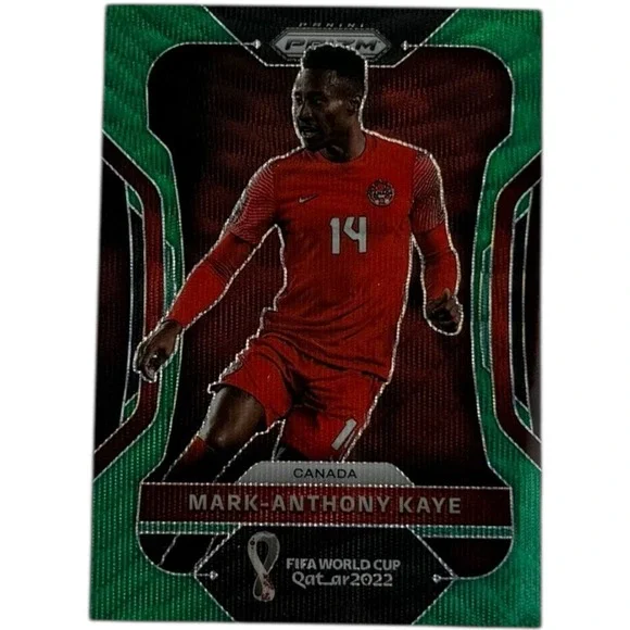 2022 Panini Prizm Fifa World‎ Cup Qatar Soccer Mark Anthony Kaye Green Wave #51