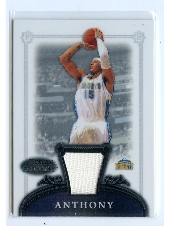 2006-07 Bowman Sterling Carmelo Anthony Game used relic jersey patch
