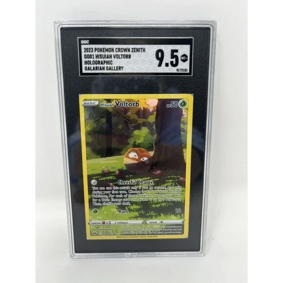 POKÉMON CROWN ZENITH GG01 HISUIAN VOLTORB SGC GRADED 9.5