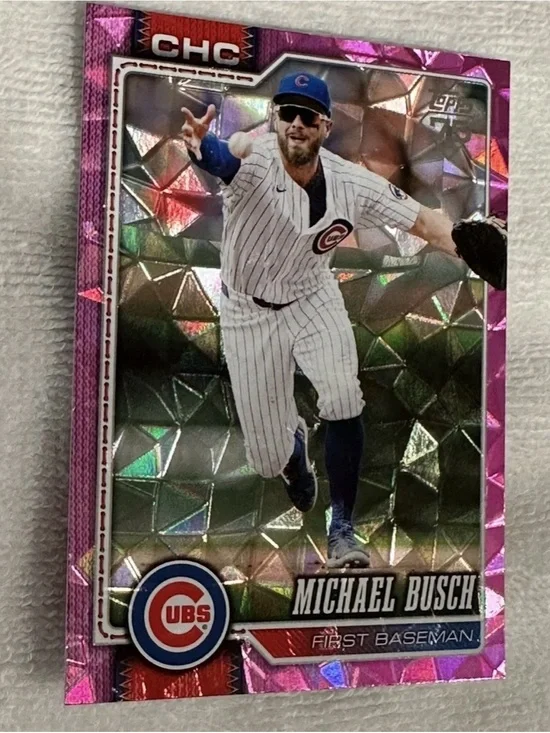 2026 Topps Series 1 - Michael Busch #348 Pink Diamante Foil