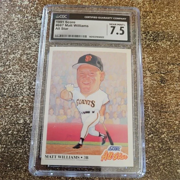 1991 Score #667 Matt Williams CGC 7.5 NEAR MINT+ All-Star