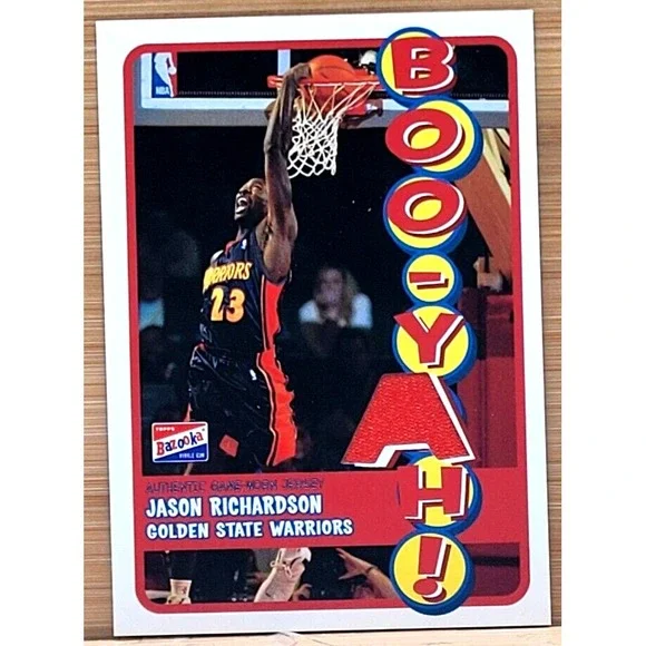 2003-04 TOPPS BAZOOKA JASON‎ WILLIAMS GAME USED JERSEY BAZOOKA BOO-YAH! WARRIORS