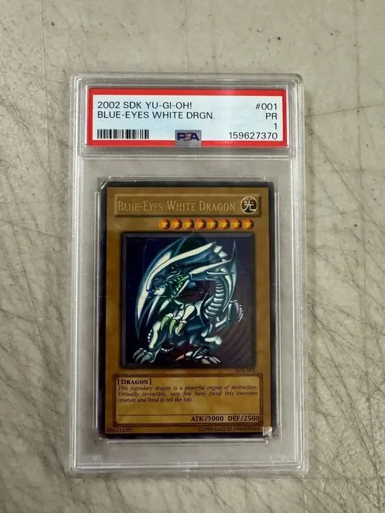 2002 Yu-Gi-Oh Starter Deck Kaiba Blue-Eyes White Dragon SDK-001 PSA 1 PR