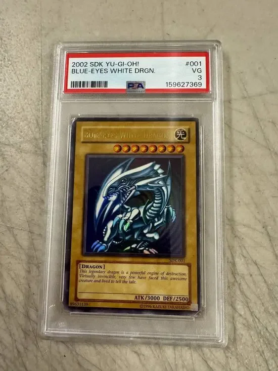 2002 Yu-Gi-Oh Starter Deck Kaiba Blue-Eyes White Dragon SDK-001 PSA 3 VG Card