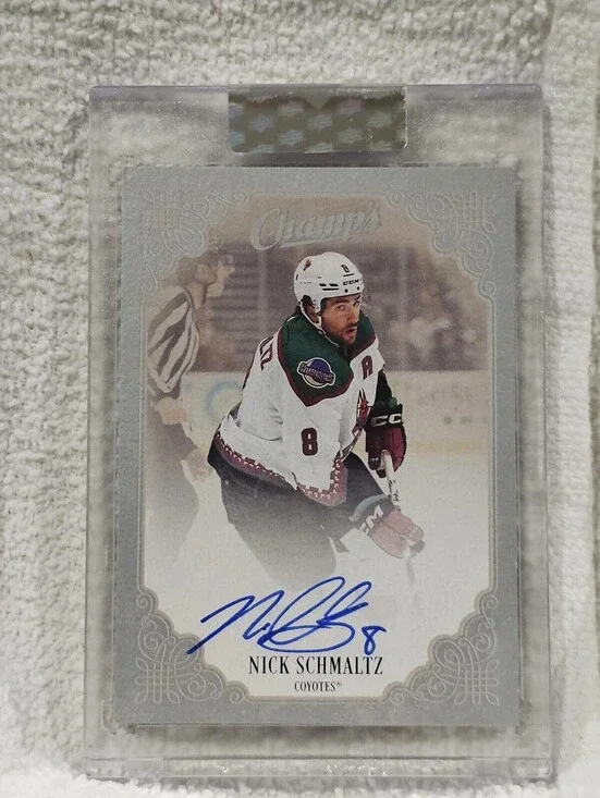 Nick Schmaltz 2022-24 Champs Autographed Hockey Card - Arizona Coyotes