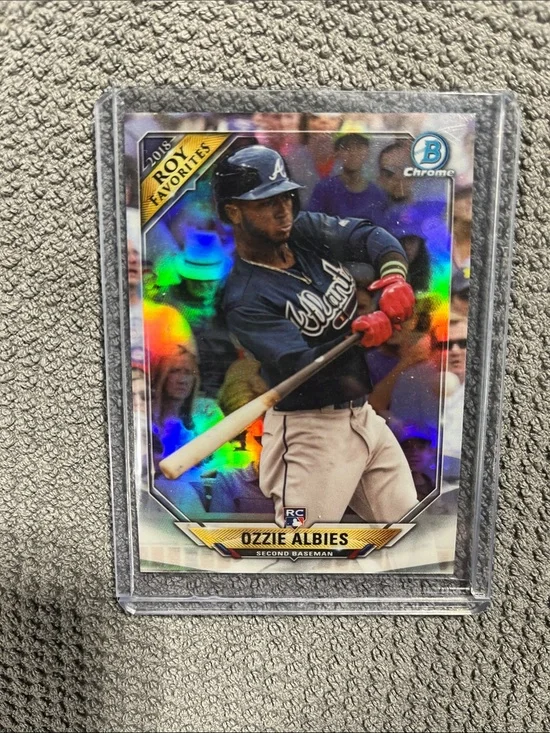 2018 Bowman Chrome Ozzie Albies (RC) rookie card - 2018 ROY Favorites