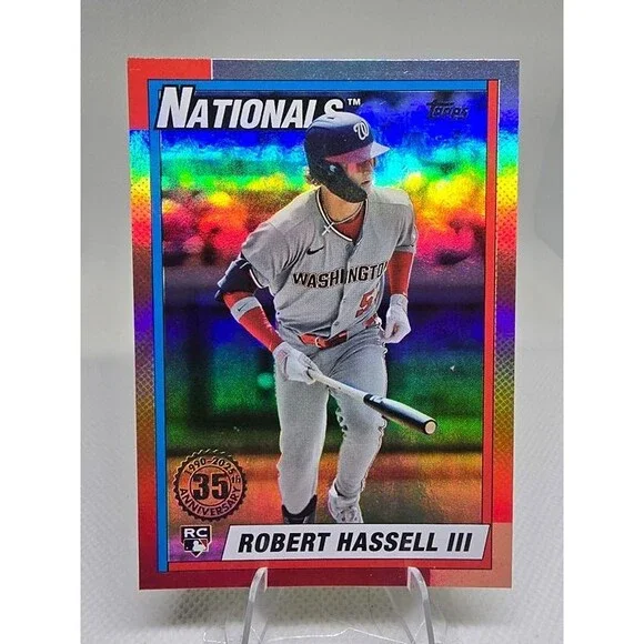 2023 Topps 35th Anniversary Robert Hassell III Nationals RC Red Foil
