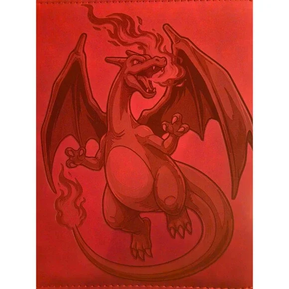 Pokemon Charizard 2x2 Red Top Loader Binder 112 Cards