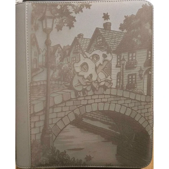 Pokemon Cubone 4 Pocket GRAY Top Loader Binder 128 Cards