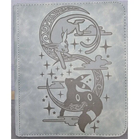 Pokemon Umbreon & Espeon 2x2 Gray Top Loader Binder 112 Cards