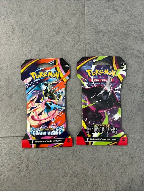 NWT Pokémon TCG: Mega Evolution - Chaos Rising(1)/Pitch Black(1) Booster Packs