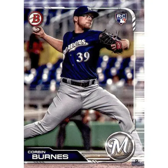 2019 Bowman Corbin Burnes RC #65 Milwaukee Brewers