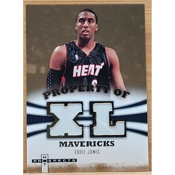 2007-08 FLEER HOT PROSPECTS EDDIE JONES PROPERTY OF XL DUAL GAME USED JSY #D/149