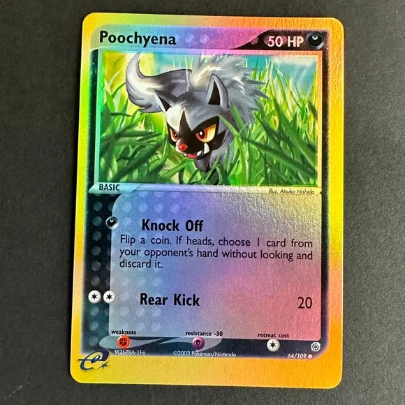 Pokemon TCG Poochyena 64/109 EX Ruby and Sapphire Reverse Holo NM