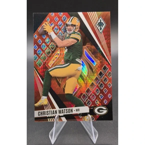 2023 Phoenix Football Christian noWatson #65 Fire Burst /340 Green Bay Packers