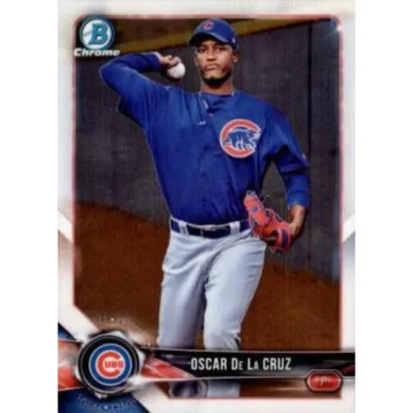 2018 Bowman Chrome Prospects Oscar De La Cruz BCP59 Chicago Cubs