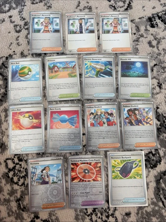 Pokémon Paldean Fates Reverse Holo Trainer Lot 14 Cards | Deck Build | ✨5/$25✨