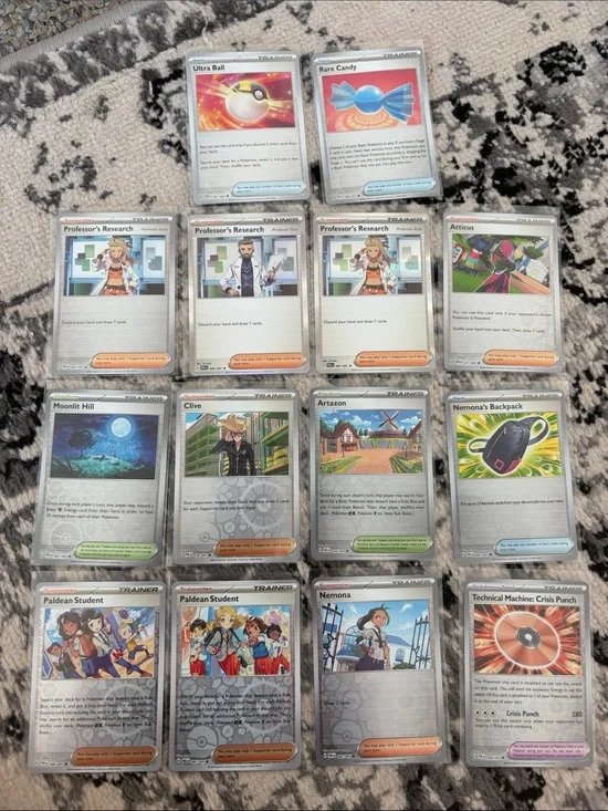 Pokémon Paldean Fates Reverse Holo Trainer Lot 14 Cards | Deck Build | ✨5/$25✨