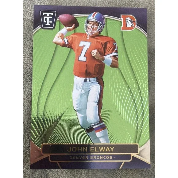 2024 Panini Totally Certified - Legends John Elway #177 Mirror Neon Green /99