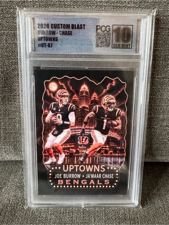 Joe Burrow & Ja'Marr Chase - 2026 Custom Blast Uptown #UT-07 PCG 10 Gem Mint