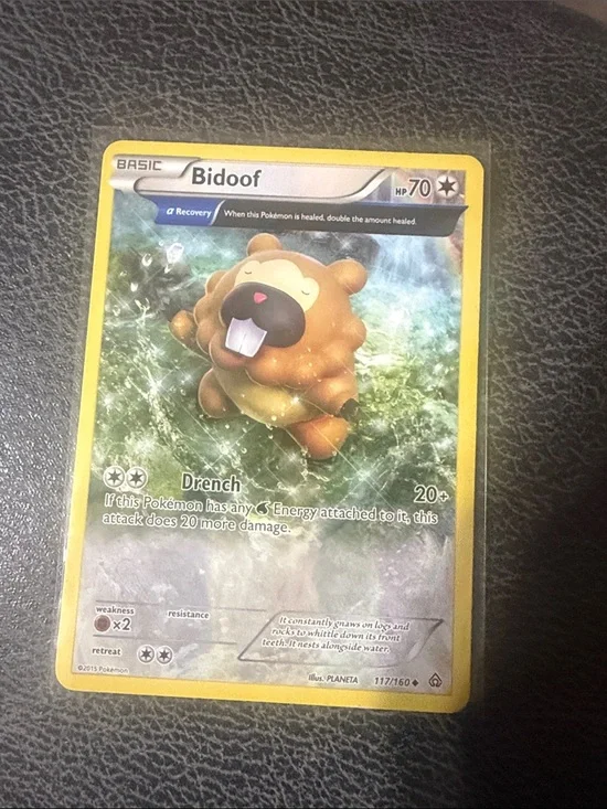 Bidoof Trading Card - Yellow Border