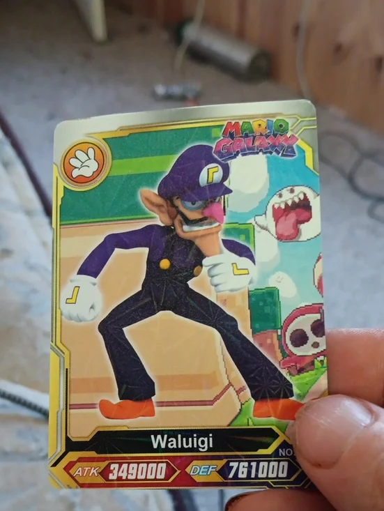 Nintendo Waluigi Trading Card - Purple, Green, Orange