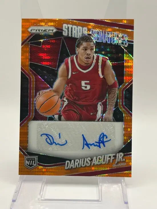2025-26 Panini Prizm Darius Acuff Jr Stars Orange Pulsar Auto 11/149 SP Kings