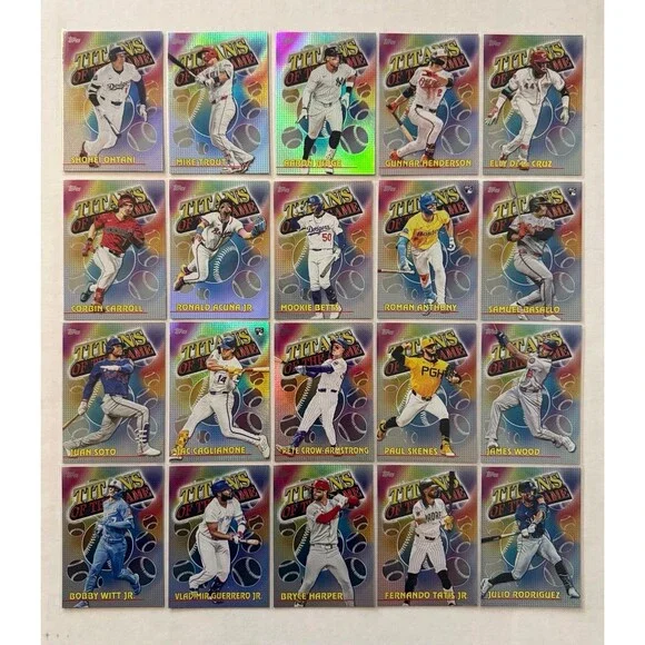 2026 Topps Series 1 Titans of the Game Complete Insert Set Ohtani Trout Tatis