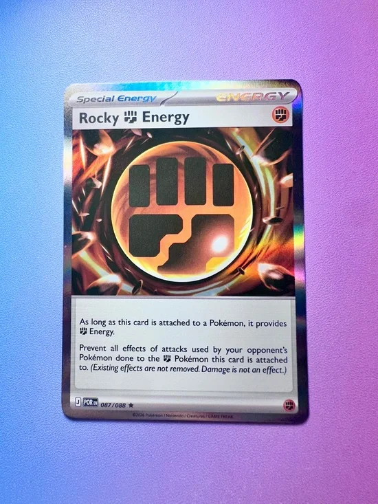 rocky fighting energy - 087/088 (holo rare) — pokémon: perfect order