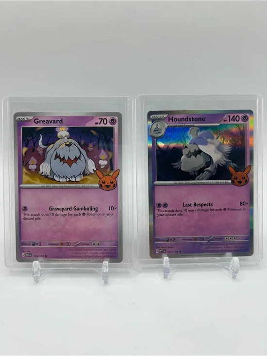 Greavard > Houndstone Pokemon Trick or Trade Cards 🎃