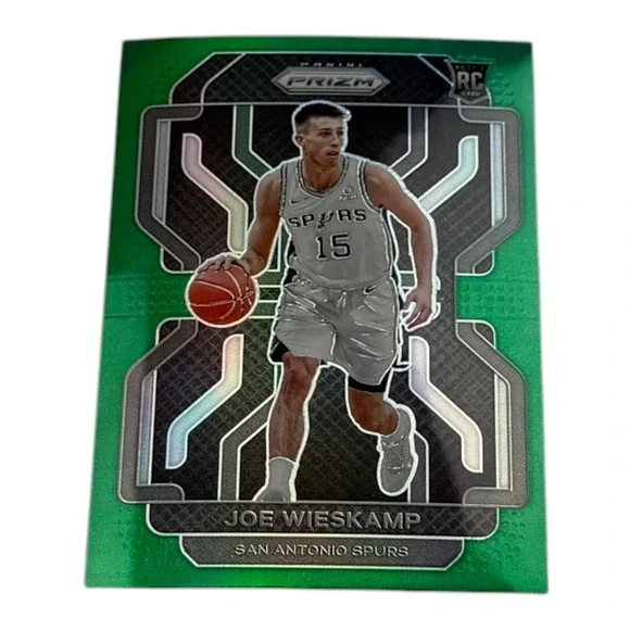 2021-22‎ Panini Prizm Joe Wieskamp Green Prizm RC Rookie Card #322 Spurs NBA