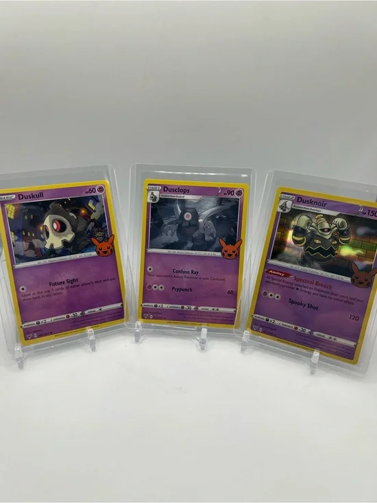 Duskull > Dusclops > Dusknoir Pokemon Trick or Trade Cards 🎃