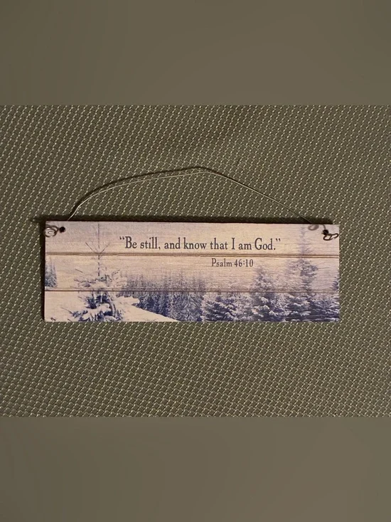 Rustic Psalm 46:10 Wall Decor