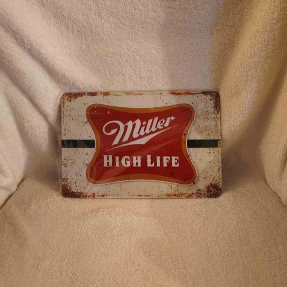 Miller beer tin sign