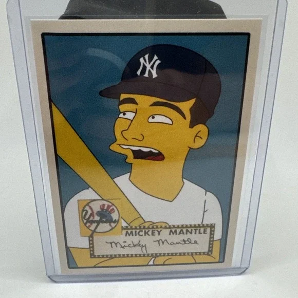 Mickey Mantle Art Card-‎ Simpson Style 1952  