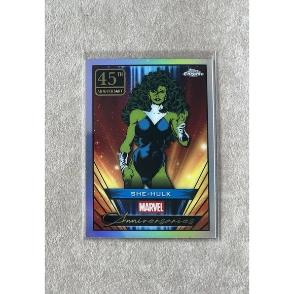 2025 Topps Chrome Marvel Anniversaries She-Hulk 45th Anniversary MA-14 Refractor