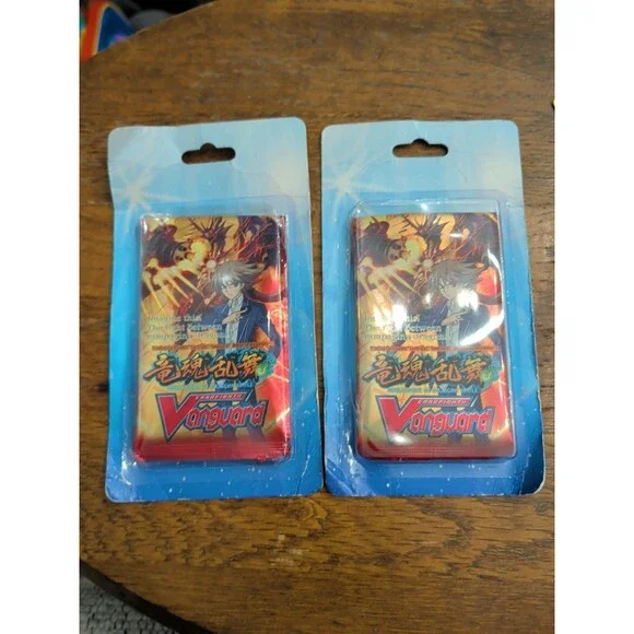 Lot (4) Cardfight Vaguard Booster Pack Blisters, Descent King & Onslaught Dragon